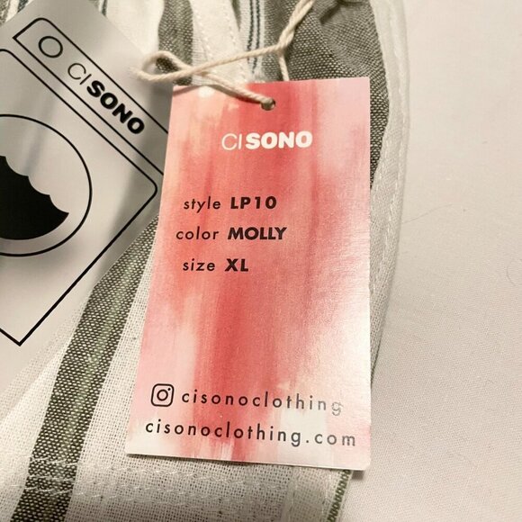 Ci Sono Linen Collection Striped Pants Womens Size XL - Picture 4 of 16